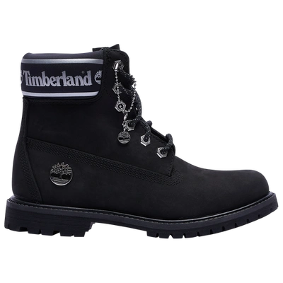 Shop Timberland Womens  6premium Waterproof Boots In Black/silver