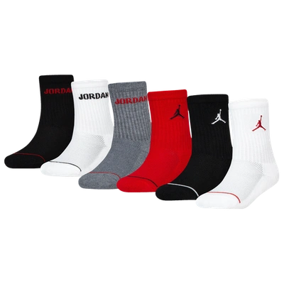 Shop Jordan Boys  Legend Crew Socks 6-pack In Black/red