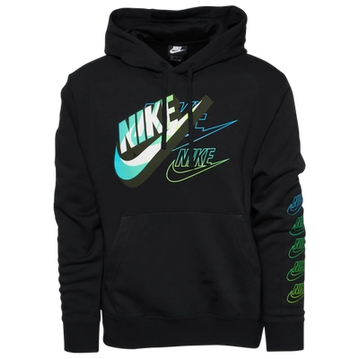 Nike Futura Mash Pullover Hoodie In Black/teal | ModeSens