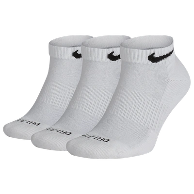 Shop Nike Mens  3 Pack Dri-fit Plus Low Cut Socks In White/black