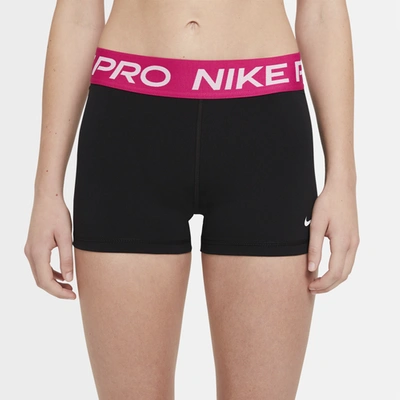 Shop Nike Womens  Pro 365 3short In Black/fireberry/white