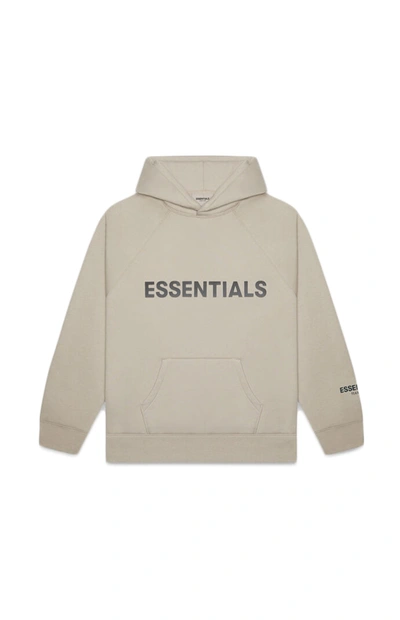 Pre-owned Fear Of God Essentials Pullover Hoodie Applique Logo Olive/khaki