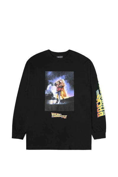 Pre-owned The Hundreds Back To  Cover L/s T-shirt Black
