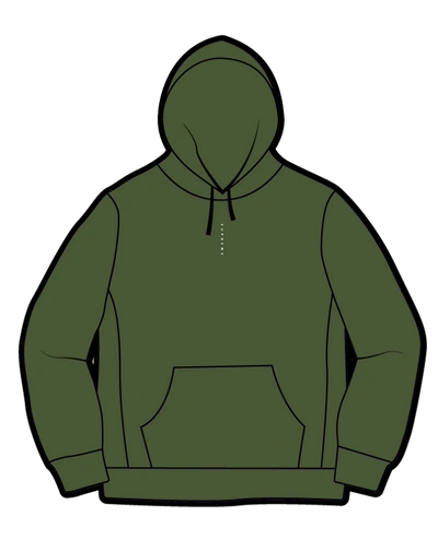 Pre-owned Supreme  Micro Logo Hooded Sweatshirt Green