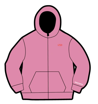 Pre-owned Supreme  Windstopper Zip Up Hooded Sweatshirt Pink