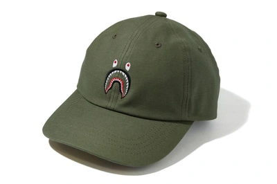 Pre-owned Bape Shark Panel Cap Olivedrab/green