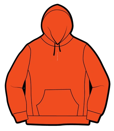 Pre-owned Supreme  Micro Logo Hooded Sweatshirt Burnt Orange