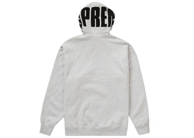 Pre-owned Supreme  Rib Hooded Sweatshirt Ash Grey