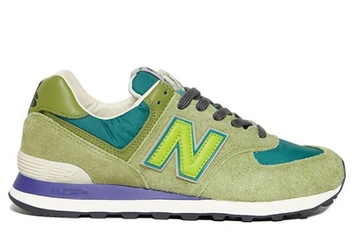 Pre-owned New Balance  574 Stray Rats Green In Green/dark Green/lime