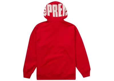 Pre-owned Supreme  Rib Hooded Sweatshirt Red