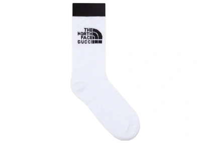 Pre-owned Gucci  X The North Face Socks White