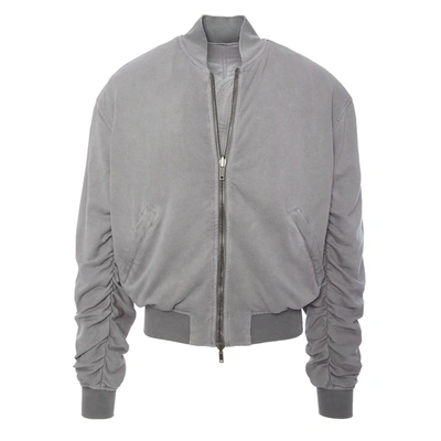 Pre-owned Haider Ackermann  Perth Bomber Grey Cold Dye (silver Lining)