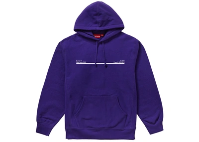 Pre-owned Supreme  Shop Hooded Sweatshirt Purple Paris