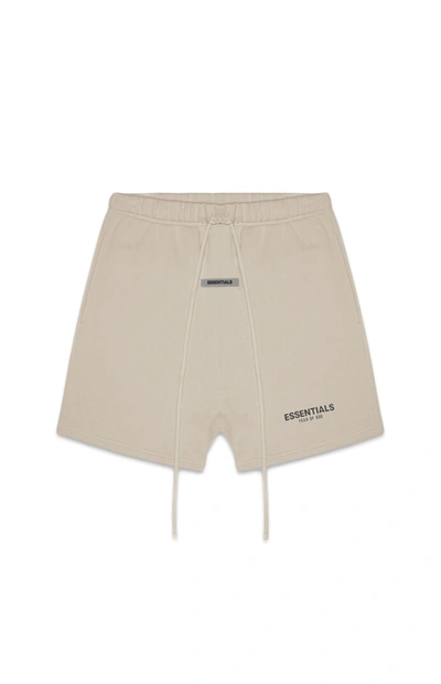 Pre-owned Fear Of God Essentials Fleece Shorts Olive/khaki