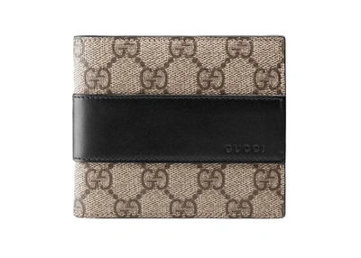 Pre-owned Gucci Gg Supreme Wallet Beige/ebony