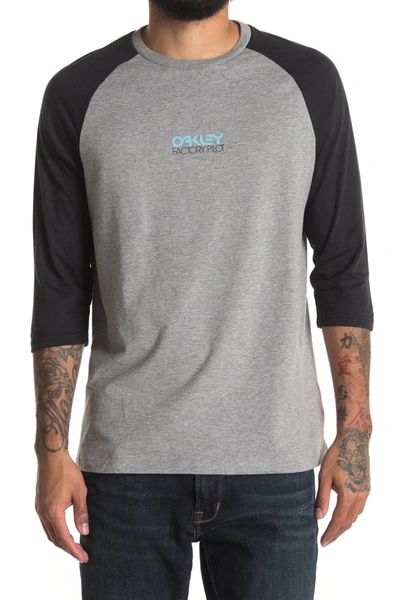 Shop Oakley Factory Pilot 3/4 Raglan Sleeve T-shirt In Blackout