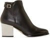JIMMY CHOO Black Leather Method Ankle Boots