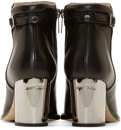 Shop Jimmy Choo Black Leather Method Ankle Boots
