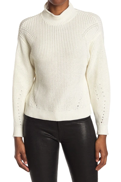 Shop Abound Easy Stitch Ribbed Knit Mock Neck Sweater In Ivory