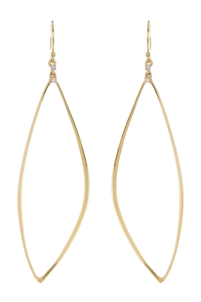 Shop Alexis Bittar 18k Yellow Gold Diamond Open Marquise Drop Earrings