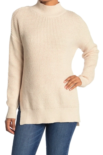 Shop Abound Cozy Mock Neck Dolman Tunic Sweater In Beige Oatmeal Light Heather