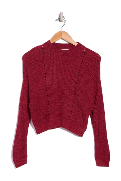 Shop Abound Crew Neck Knit Sweater In Red Couture
