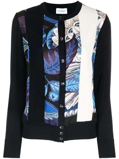 Shop Ferragamo Wool Cardigan In Multicolor