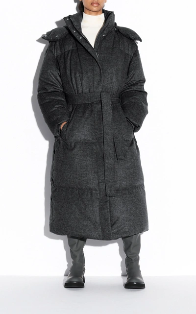Shop Joseph Women's Celida Wool-cashmere Blend Puffer Coat In Dark Grey