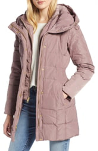 Shop Cole Haan Signature Cole Haan Hooded Down & Feather Jacket In Mauve