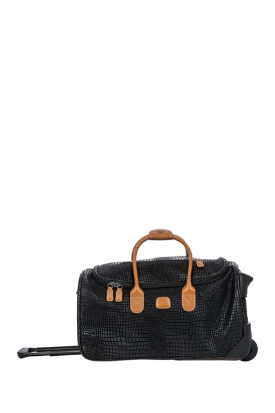 Shop Bric's Luggage My Safari 21" Rolling Duffle Bag In Black