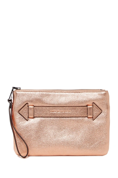 Shop Aimee Kestenberg Melville Wristlet Pouch In Rose Gold Metallic