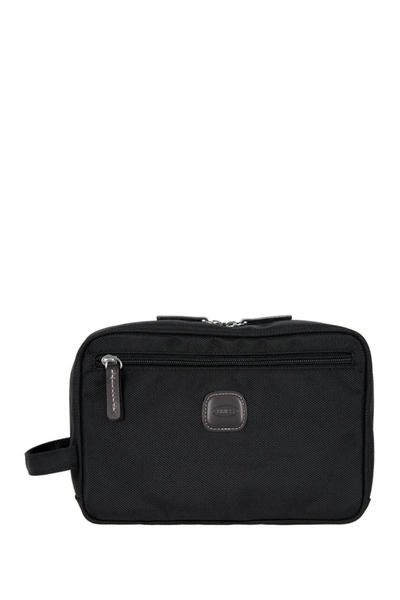 Bric's Luggage Nylon Shave Case In Black With Brown