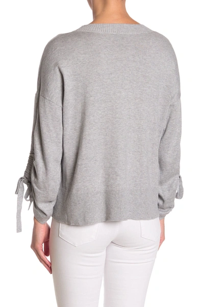 Shop Michael Stars Cecily Crew Neck Pullover In Heather Grey