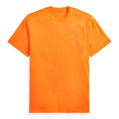 Shop Polo Ralph Lauren Jersey Crewneck T-shirt In Resort Orange
