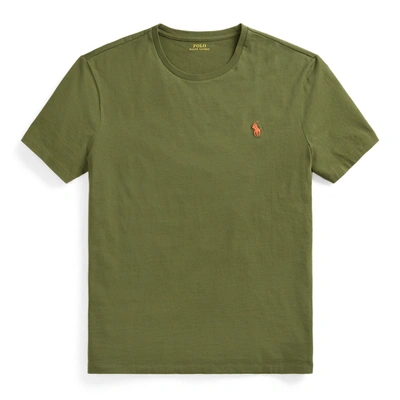 Shop Polo Ralph Lauren Jersey Crewneck T-shirt In Supply Olive