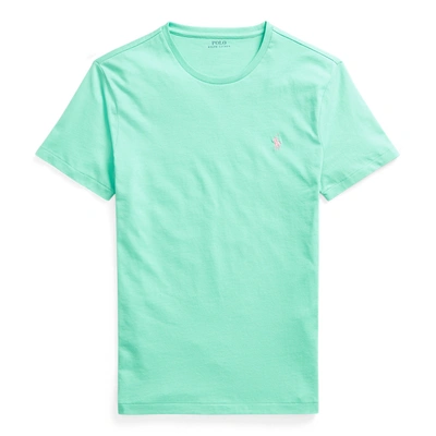Shop Polo Ralph Lauren Jersey Crewneck T-shirt In Sunset Green