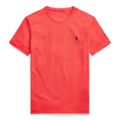 Shop Polo Ralph Lauren Jersey Crewneck T-shirt In Racing Red