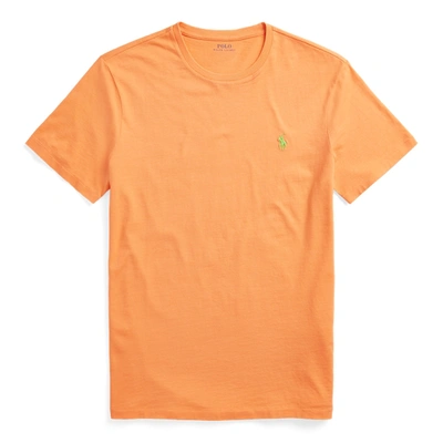 Shop Polo Ralph Lauren Jersey Crewneck T-shirt In Classic Peach