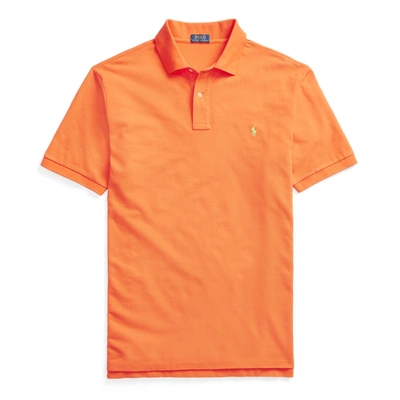 Shop Polo Ralph Lauren Mesh Polo Shirt In Resort Orange