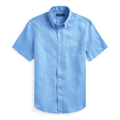 Shop Polo Ralph Lauren Lightweight Linen Shirt In Harbor Island Blue