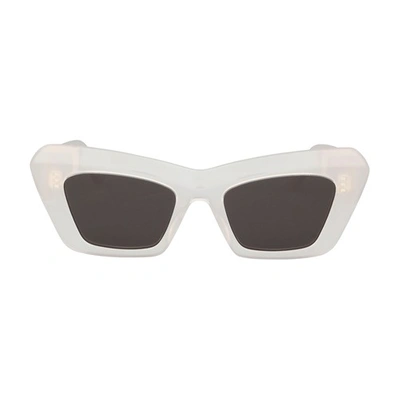 Shop Loewe Cat-eye Sunglasses In White Smoke