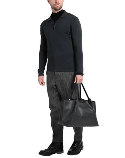 Shop Serapian Handbag In Steel Grey