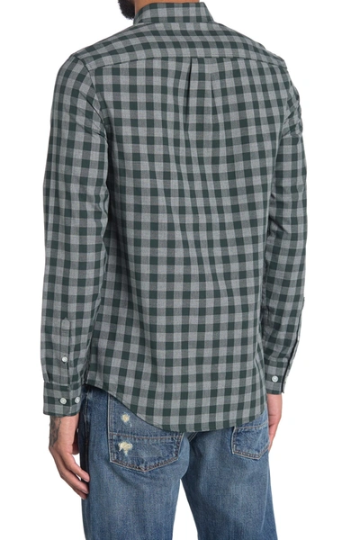 Shop Original Penguin Gingham Woven Button-down Shirt In Darkest Spruce
