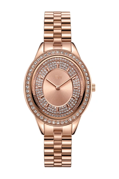 Shop Jbw Bellini Diamond Bracelet Watch, 30mm In Rose Gold