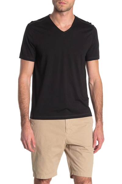 Shop John Varvatos Short Sleeve V-neck T-shirt In Black