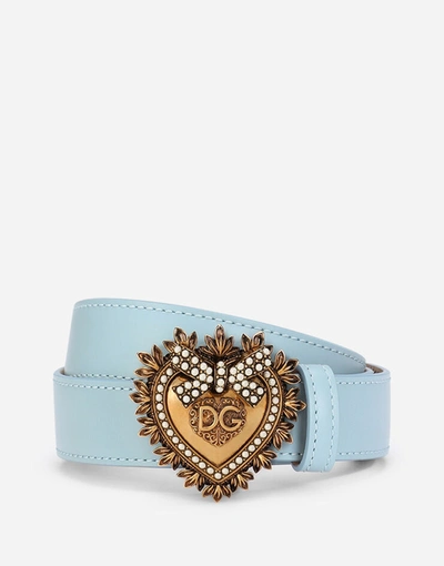 Shop Dolce & Gabbana Leather Devotion Belt