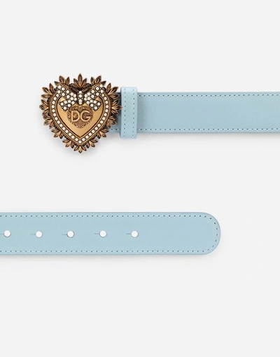 Shop Dolce & Gabbana Leather Devotion Belt