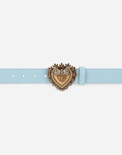 Shop Dolce & Gabbana Leather Devotion Belt