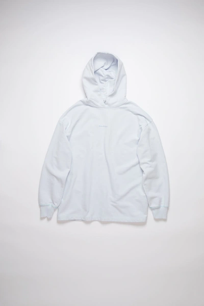 Shop Acne Studios Hooded Sweatshirt Pale Blue