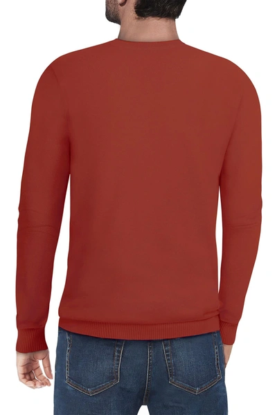 X-ray V-neck Rib Knit Sweater In Brick